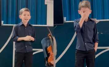 Entre lágrimas, niño agradece poder hablar de Dios en su escuela cristiana en Brasil